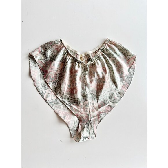 Vintage VICTORIA'S SECRET Paisley Satin Camisole Tap Pants Shorts Set, Size S - Picture 6 of 10